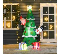 Homcom 7Ft Christmas Inflatable Tree Led Lighted Indoor Outdoor Decoration