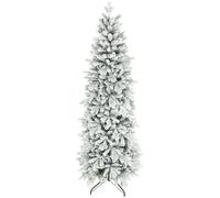 HOMCOM 7ft Flocked Artificial Christmas Tree