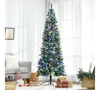 HOMCOM 7Ft Prelit Artificial Christmas Tree With 350 Colourful Led Light, Green