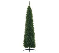 HOMCOM 7ft Unlit Artificial Christmas Tree Pencil Slim Xmas Tree Green
