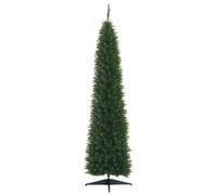 HOMCOM 7ft Unlit Artificial Christmas Tree Pencil Slim Xmas Tree Green | Solid Stand, Realistic Branches
