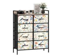 HOMCOM 8-Drawer Chest of Drawers, Fabric Dresser, White