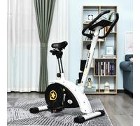 HOMCOM 8-Level Adjustable Home Exercise Bike - White A90 -194