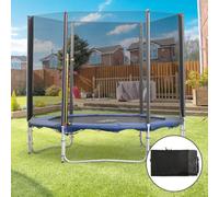 Homcom 8' Trampoline Bounce Safety Fence Round Trampoline Enclosure Net 6 Poles
