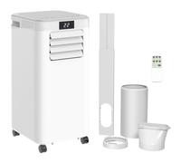 HOMCOM 8000 BTU Air Conditioning Unit, 4-in-1 Portable Air Conditioner, Dehumidifier, Cooling, Fan, Sleep Mode, with Remote Control, LED Display, 2 Speeds, 24H Timer, Window Venting Kit, 18m²
