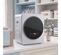 HOMCOM 800W Compact Dryer Machine, 4 kg Small Vented Tumble Dryer, Silver