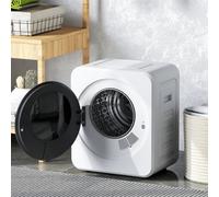 Homcom 800W Compact Dryer Machine, 4 Kg Small Vented Tumble Dryer, White