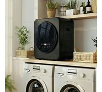 (Black) HOMCOM 800W Compact Dryer Machine, 4kg Small Vented Tumble Dryer