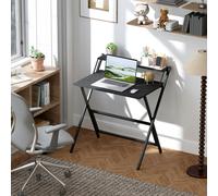 HOMCOM 81.5 cm Folding Computer Desk for Small Spaces Bedroom, Black