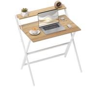 HOMCOM 81.5 cm Folding Computer Desk for Small Spaces Bedroom HOMCOM Natural Large