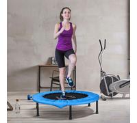 HOMCOM 81cm Fitness Trampoline Exercise, Max Load 100 KG, Blue Black - 40 Inch