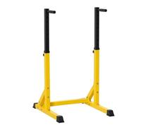 HOMCOM 83.5L x 71.5W x 126H cm Dip Station Pull Up Power Tower Home Gym | Chin Up Parallel Bars, Workout, Bicep Tricep Fitness Equipment, Height Adjustable