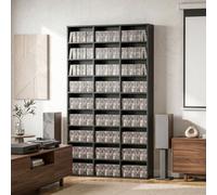 HOMCOM 835 CD/500 DVD Storage Unit, Blu-ray Media Storage Shelf, Black