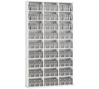 HOMCOM 835 CD/500 DVD Storage Unit, Blu-ray Media Storage Shelf, White