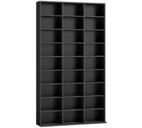 HOMCOM 835 CD/500 DVD Storage Unit, Blu-ray Media Storage Shelf with 27 Compartments and 21 Adjustable Shelves, Black