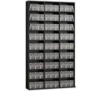 HOMCOM 835 CD/500 DVD Storage Unit with 27 Compartments, CD Tower, Black