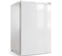 HOMCOM 85L Mini Freezer Countertop, Compact Freestanding Upright Freezer with Reversible Door, Removable Glass Shelves, White