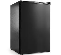 HOMCOM 85L Mini Freezer Countertop, Compact Freestanding Upright Freezer with Reversible Door, Removable Glass Shelves, Black