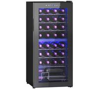 HOMCOM 86L Freestanding Wine Cooler with UV-resistant Tempered