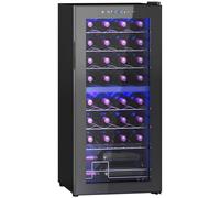 HOMCOM 86L Wine Cooler 32 Bottles 5-18° Freestanding Wine Fridge Black