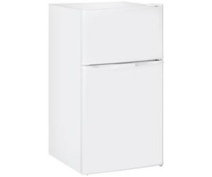 HOMCOM 88L Under Counter Fridge Freezer 5-Level Thermostat White