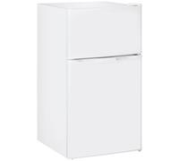 Homcom 88L Under Counter Fridge With 5-Setting Thermostat, White