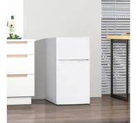 HOMCOM 88L Small Fridge Freezer with 5-Setting Thermostat, Inner Light - White
