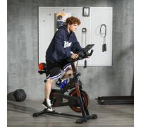 HOMCOM 8kg Flywheel Exercise Bike With Adjustable Height - Resistance - Black | TJ Hughes