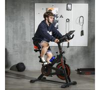 Homcom 8Kg Flywheel Exercise Bike With Adjustable Height, Resistance, Black