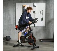HOMCOM Upright Exercise Bike 8kg Flywheel Indoor Training Cycling Machine Stationary Workout Bicycle with Adjustable Resistance Seat Handlebar LCD Display for Home Gym, Black