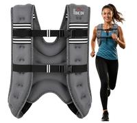 HOMCOM 8KG Weighted Vest, Running Weight Vest with Adjustable Straps, Convenient Pocket and Reflective Strips, for Men and Women Cardio Exercise Strength Training Workout