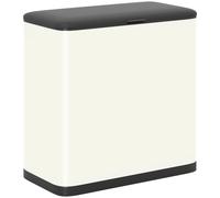 HOMCOM 8L Hanging Kitchen Bin, Rubbish bin with Lid and Removable Inner Bucket for Kitchen Cabinet Door, Under Sink, Office