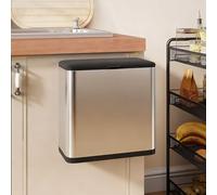 8L Hanging Kitchen Bin - Rubbish Bin W/ Stay-Open Lid For Under Sink - HOMCOM | TJ Hughes