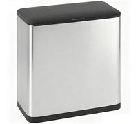 HOMCOM 8L Hanging Kitchen Bin, Stainless Steel Rubbish bin with Press-to-Open and Stay-Open Lid, Removable Inner Bucket for Kitchen Cabinet Door, Under Sink, Bedroom, Office, Silver Tone