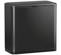HOMCOM 8L Hanging Kitchen Bin, Stainless Steel Rubbish bin with Press-to-Open and Stay-Open Lid, Removable Inner Bucket for Kitchen Cabinet Door, Under Sink, Bedroom, Office, Black