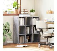HOMCOM 9 Cube Storage Unit Cabinet Bookcase Display Shelves, Black - Light Grey