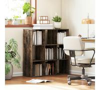 HOMCOM 9 Cube Storage Unit Cabinet Bookcase Display Shelves - Rustic Brown | TJ Hughes