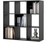 Homcom 9 Cube Storage Unit Cabinet Bookcase Display Shelves In Black Black