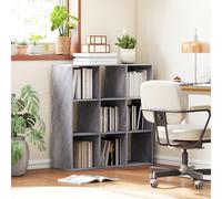 HOMCOM 9 Cube Storage Unit Cabinet Bookcase Display Shelves HOMCOM Grey One Size