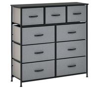HOMCOM 9 Drawers Storage Chest Dresser Storage Organizer Unit in Black HOMCOM Black