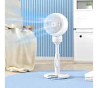HOMCOM 9 Inch Height Adjustable Air Circulator Fan with 9 Setting, White