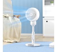 HOMCOM 9 Inch Height Adjustable Air Circulator Fan 70? Oscillating 9 Setting, White