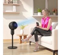 Homcom 9" Pedestal Cooling Fan With Adjustable Speed, Black