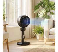 HOMCOM 9" Air Circulator Fan with 3 Speed 3 Mode, 70° Oscillation 90° Vertical Tilt, Pedestal Cooling Fan with Remote Control for Living Room, Bedroom, Office, Black