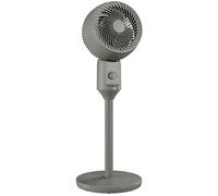 HOMCOM 9" Pedestal Fan, 70° Oscillation 90° Vertical Tilt Oscillating Air Circulator with 3 Speeds, Standing Fan for Home Office, Bedroom, Grey