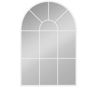 HOMCOM 90 X 61cm Arched Grid Mirror - White