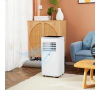 HOMCOM 9,000 BTU Portable Air Conditioner, Smart Home WiFi Compatible, Dehumidifier Cooling Fan for Room up to 20m², with Remote, LED Display White