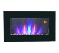 HOMCOM 1000W/2000W Electric Wall Fireplace w/LED Flame Effect Timer Remote Sleek Stylish Safe Home Heating 20-25㎡
