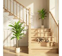 Homcom 90Cm Lifelike Fake Tree With Bendable Trunks For Home Decor, Green