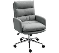 HOMCOM 91-99cm Sherpa Fleece Office Chair - Grey